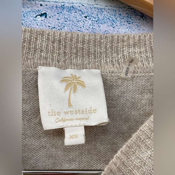 The Westside Cashmere Wool Crew neck sweater beige size XS - Picture 5 of 8